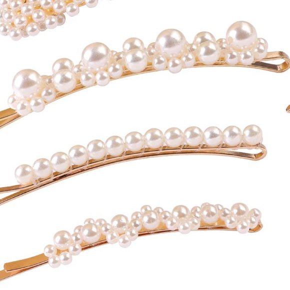 ⬇️ 6 Pcs Brandy Melville Pearl Hair Clips Hairpins - Picture 3 of 5